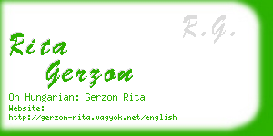 rita gerzon business card